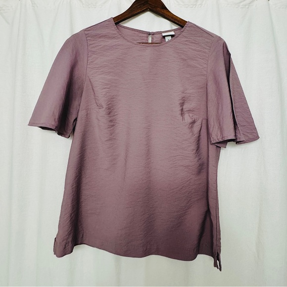 Purple Flutter Sleeve Blouse Top by A New Day, Target brand- Like New - Picture 3 of 8